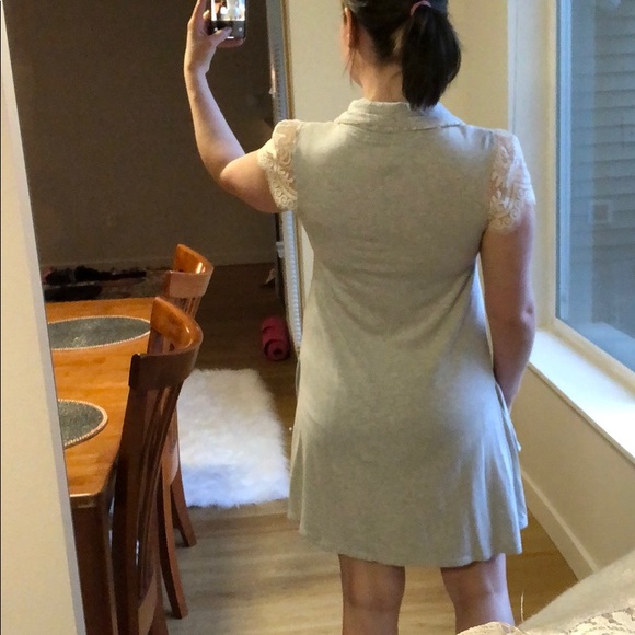 Kensie • Pretty A-Line Lace Sleeve Casual Dress - Picture 5 of 8